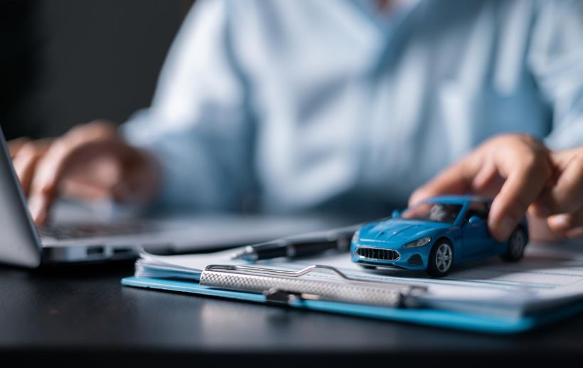 Car finance and insurance concept.